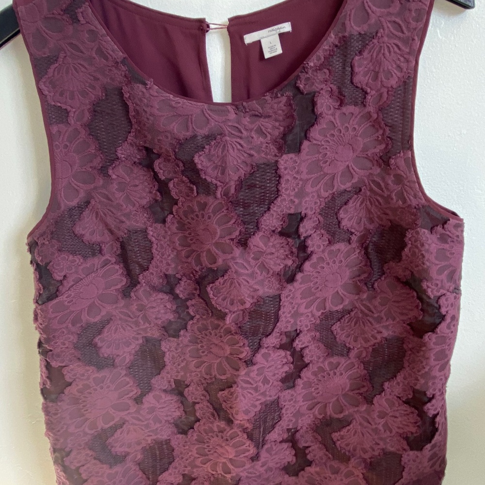 Halogen burgundy dress tank top